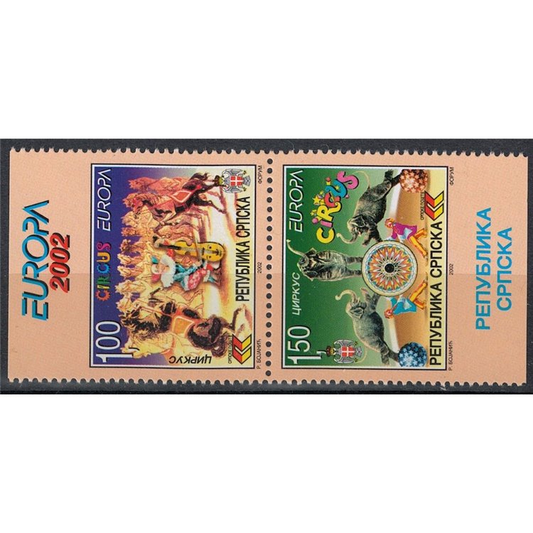 BOSNIA SERBA 2002 Europe (from booklet) 2v MNH**