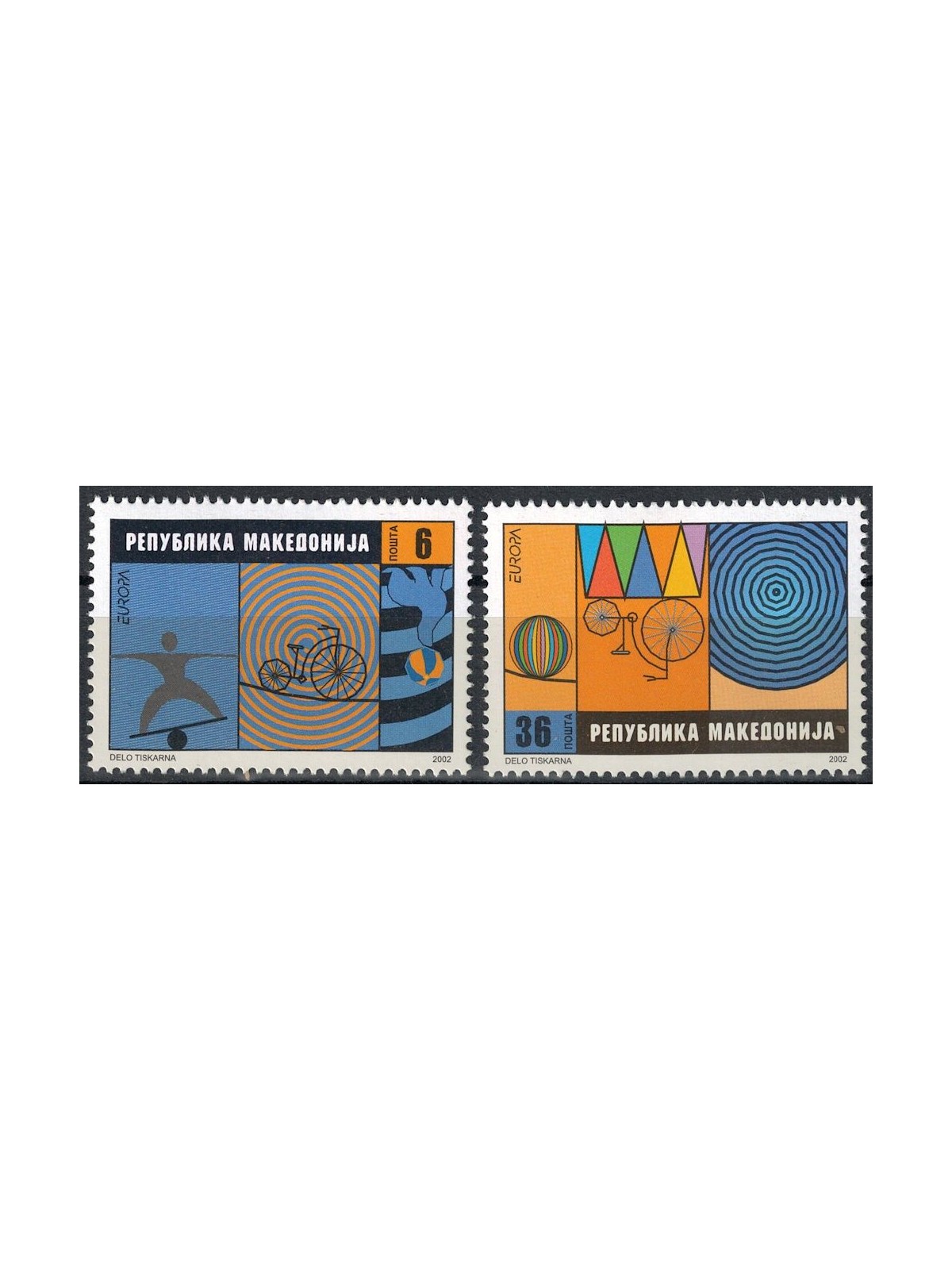 MACEDONIA 2002 Europa 2v MNH**