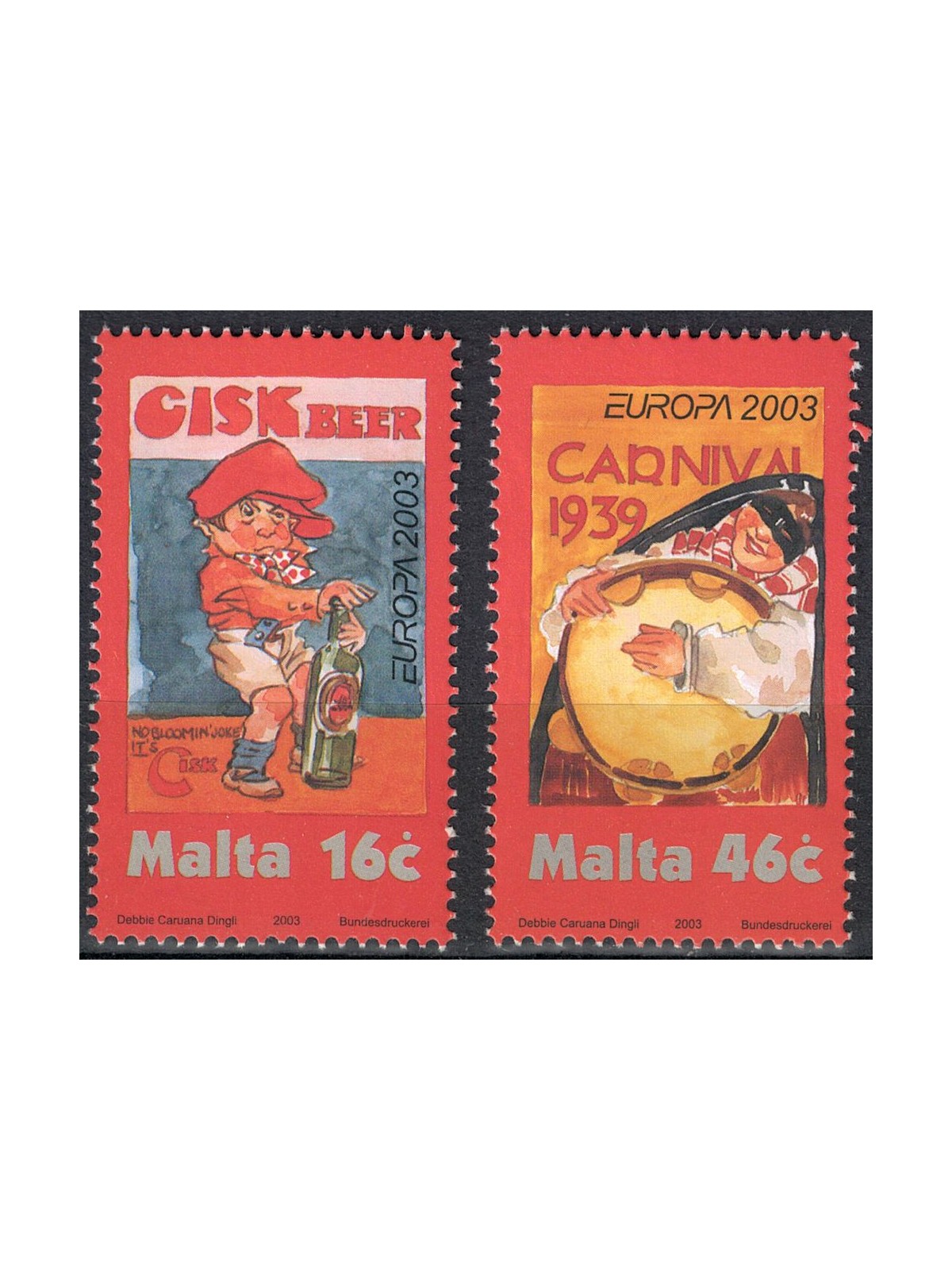 MALTA 2003 Europa 2v MNH**