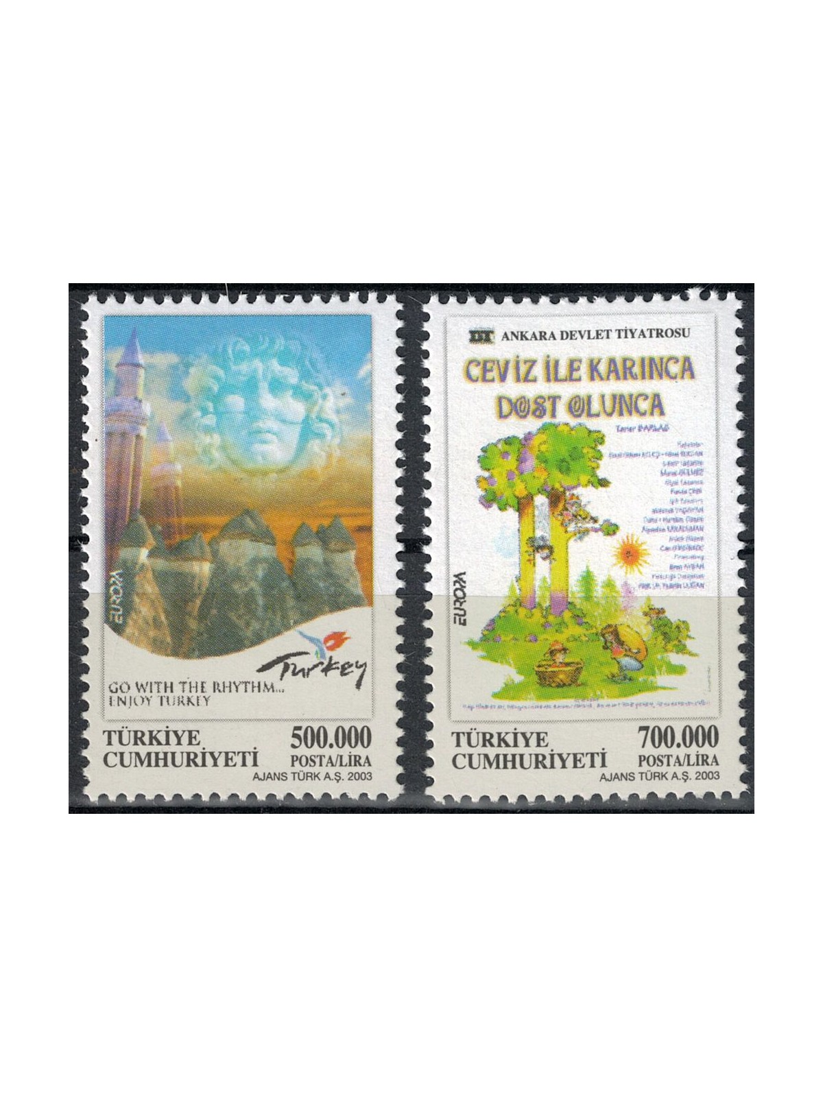 Türkiye 2003 Europe 2v MNH**