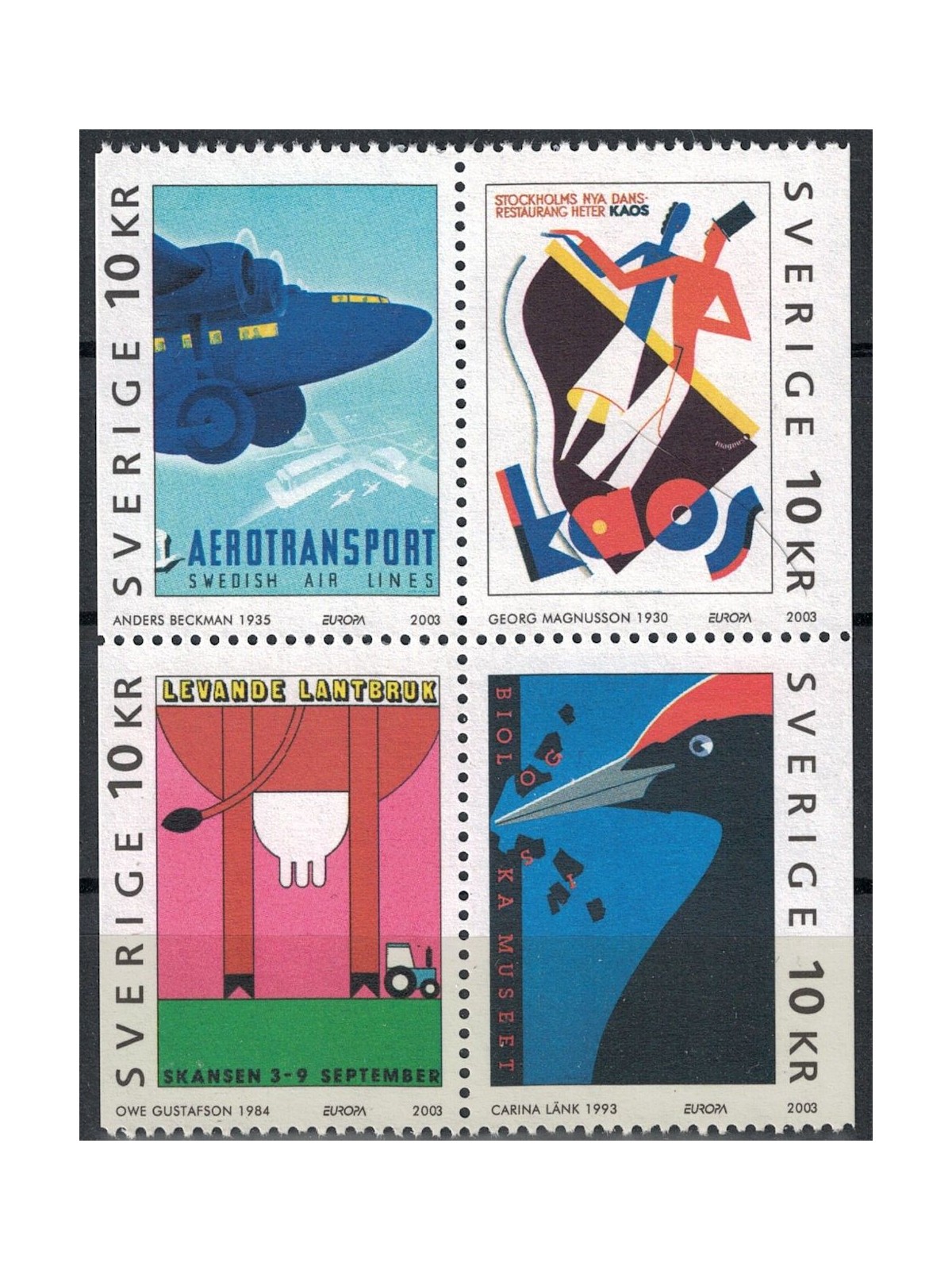 SVEZIA 2003 Europa (da LB) 4v MNH**