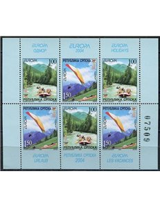 BOSNIA SERBA 2004 Europe (from booklet) 6v MNH**