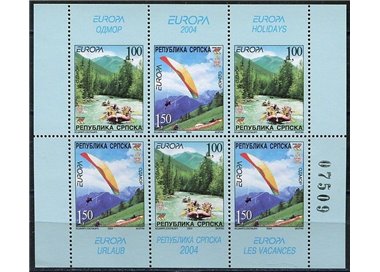 BOSNIA SERBA 2004 Europe (from booklet) 6v MNH**