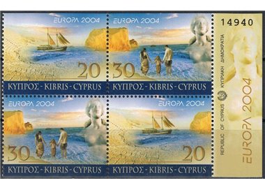 CYPRUS 2004 Europe (from booklet) 4v MNH**