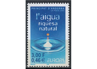 ANDORRA FRANCESE 2001 Europa MNH**