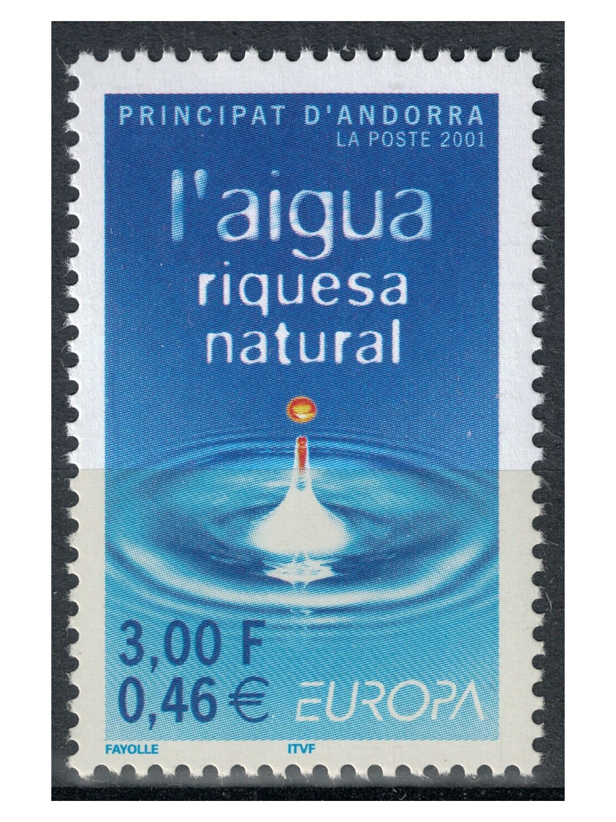 FRENCH ANDORRA 2001 Europe MNH**