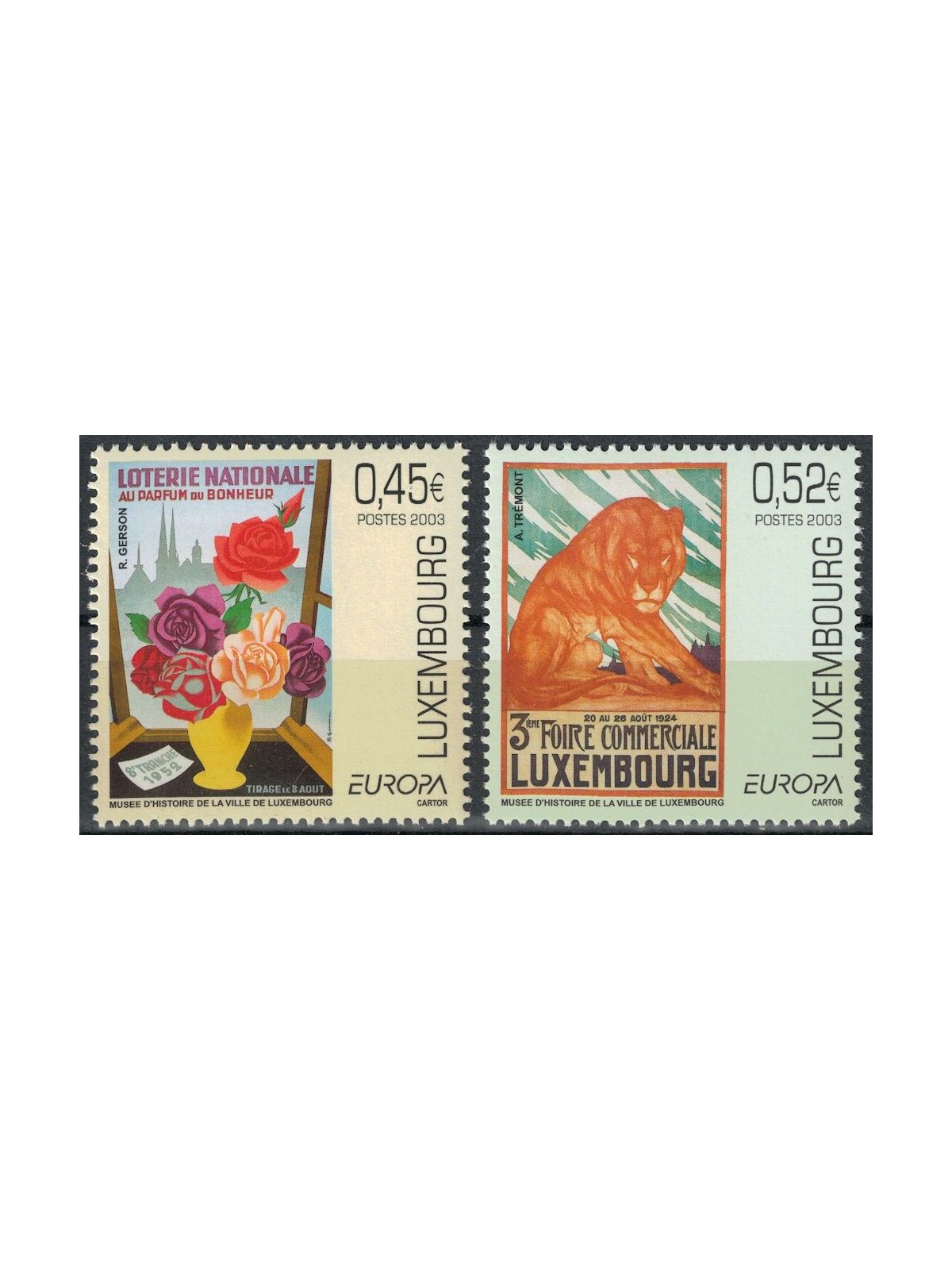 LUSSEMBURGO 2003 Europa 2v MNH**