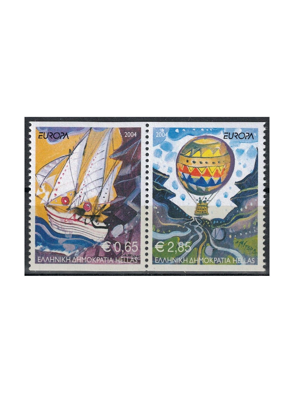 GREECE 2004 Europe (from booklet) 2v MNH**