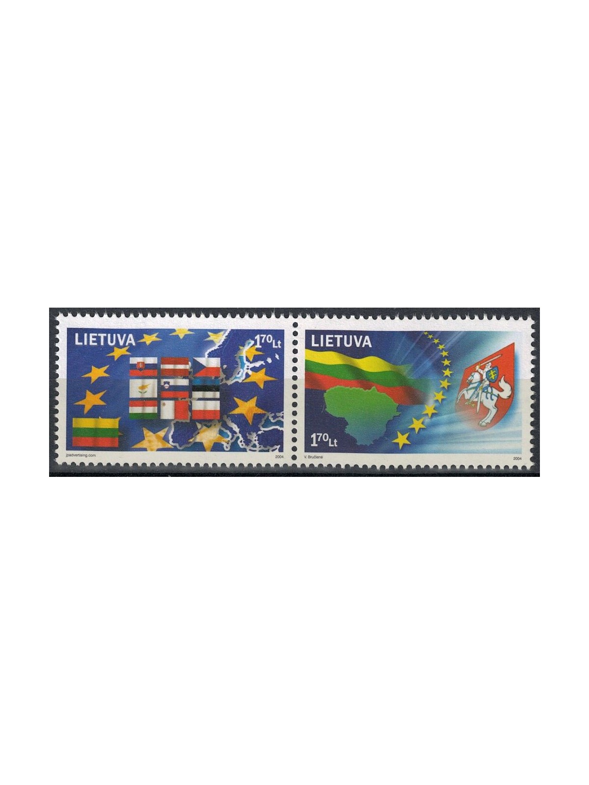 LITUANIA 2004 Adesione all'Unione Europea 2v MNH**