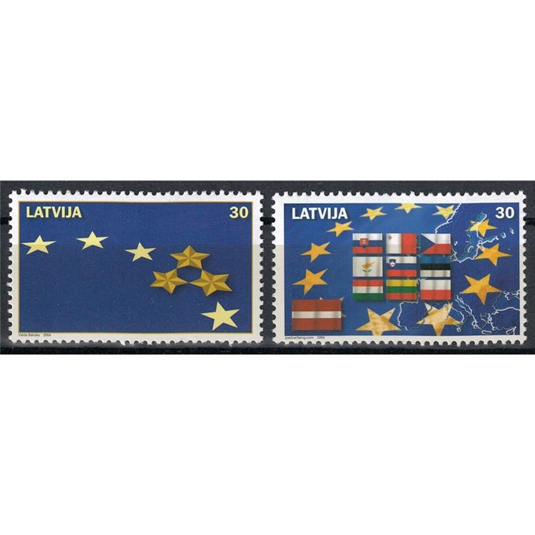 LATVIA 2004 Accession to the European Union 2v MNH**