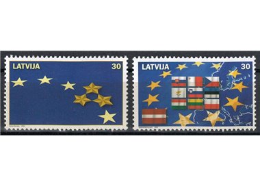 LETTONIA 2004 Adesione all'Unione Europea 2v MNH**