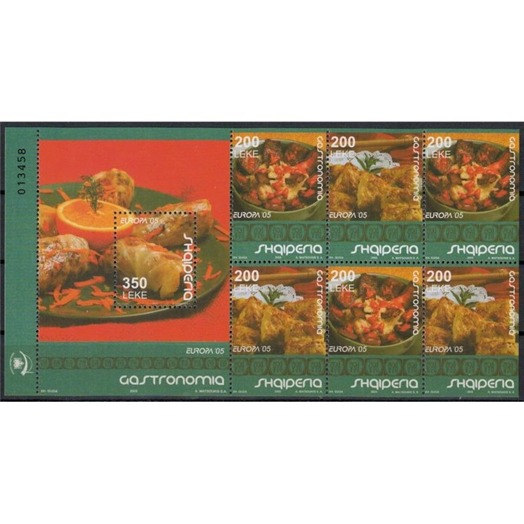 ALBANIA 2005 Europe (from booklet) 7v MNH**