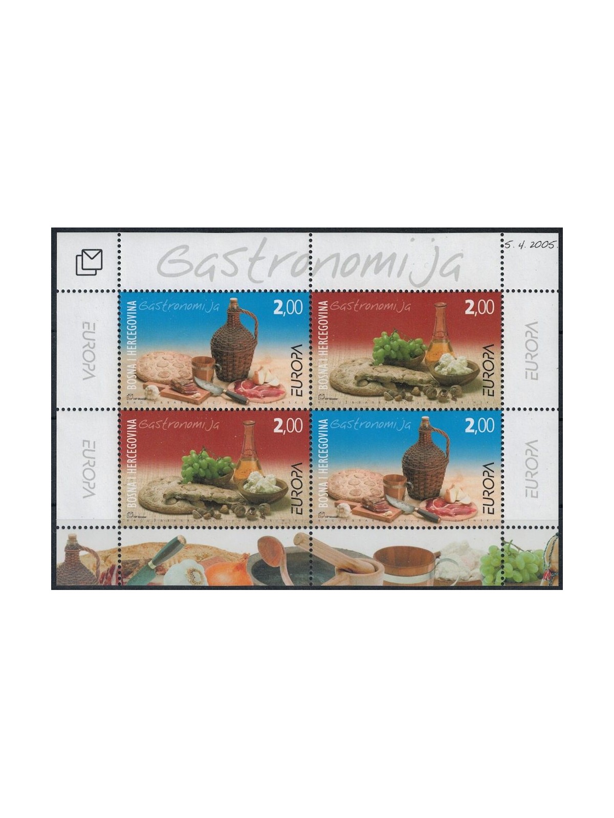BOSNIA CROATA 2005 Europa BF MNH**