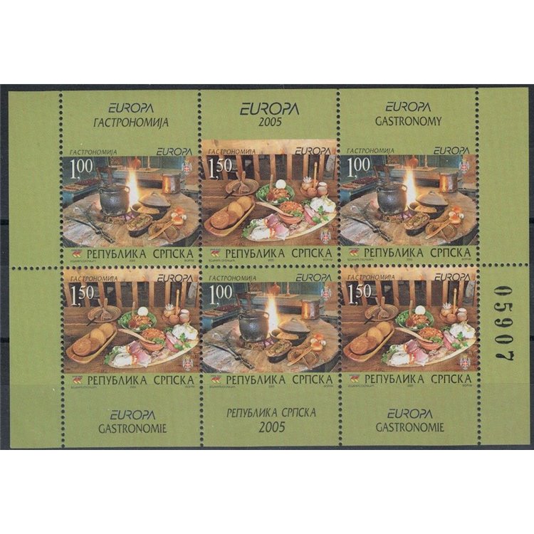 BOSNIA SERBA 2005 Europe (from booklet) 6v MNH**