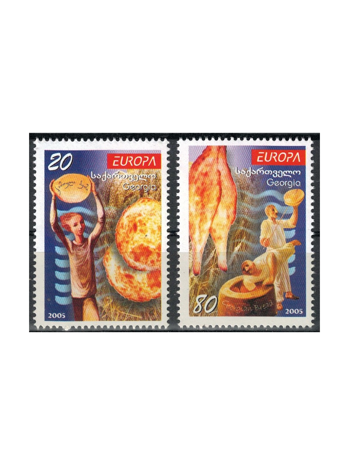 GEORGIA 2005 Europe 2v MNH**