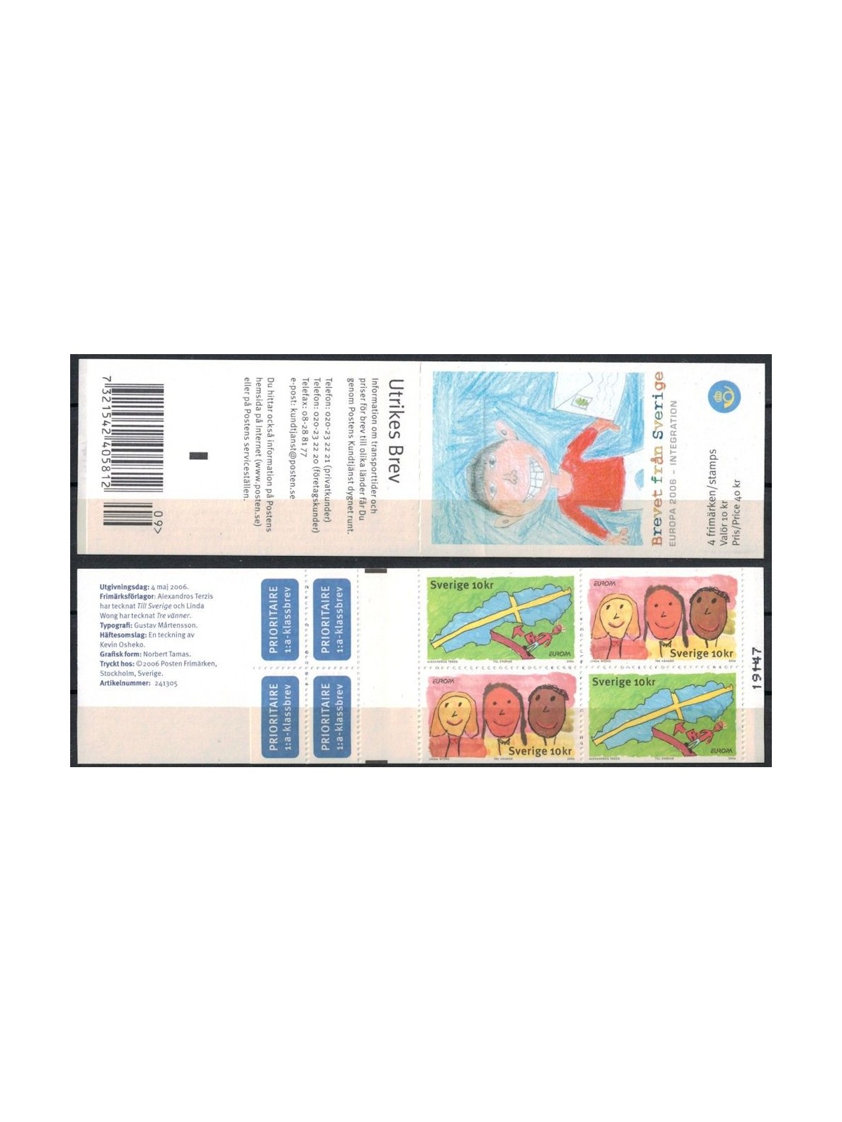 SWEDEN 2006 Europe booklet MNH**