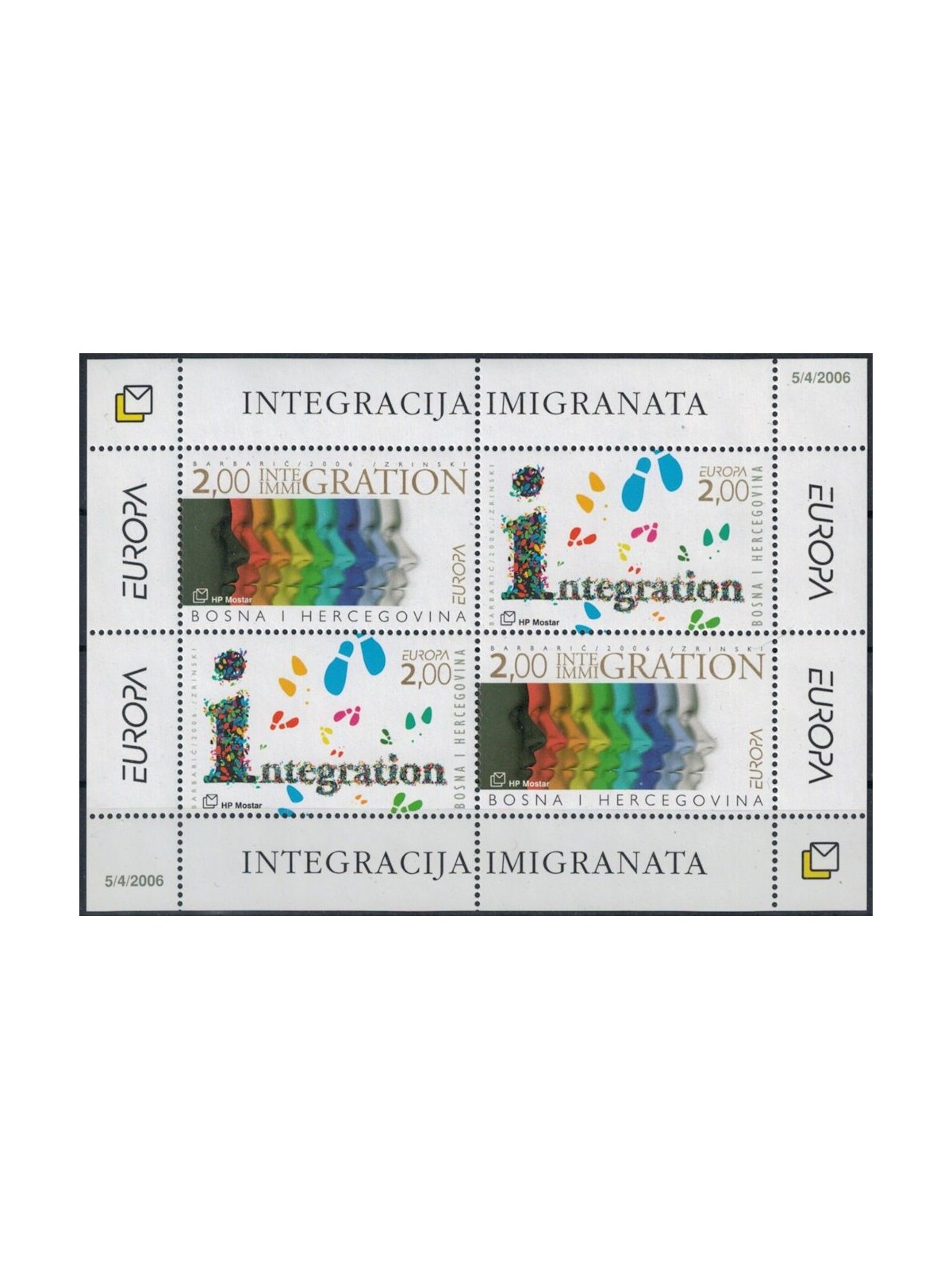 CROATIAN BOSNIA 2006 Europe s/s MNH**