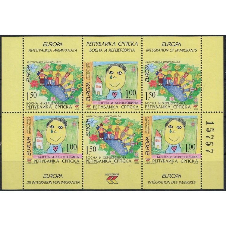 BOSNIA SERBA 2006 Europe (from booklet) 6v MNH**