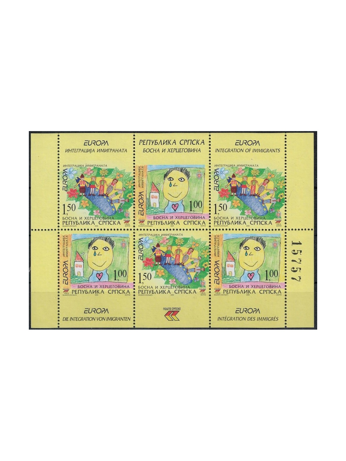BOSNIA SERBA 2006 Europe (from booklet) 6v MNH**