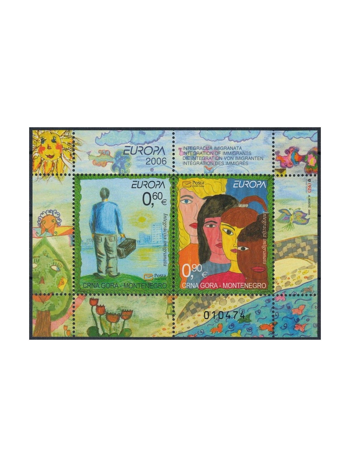 MONTENEGRO 2006 Europa BF MNH**
