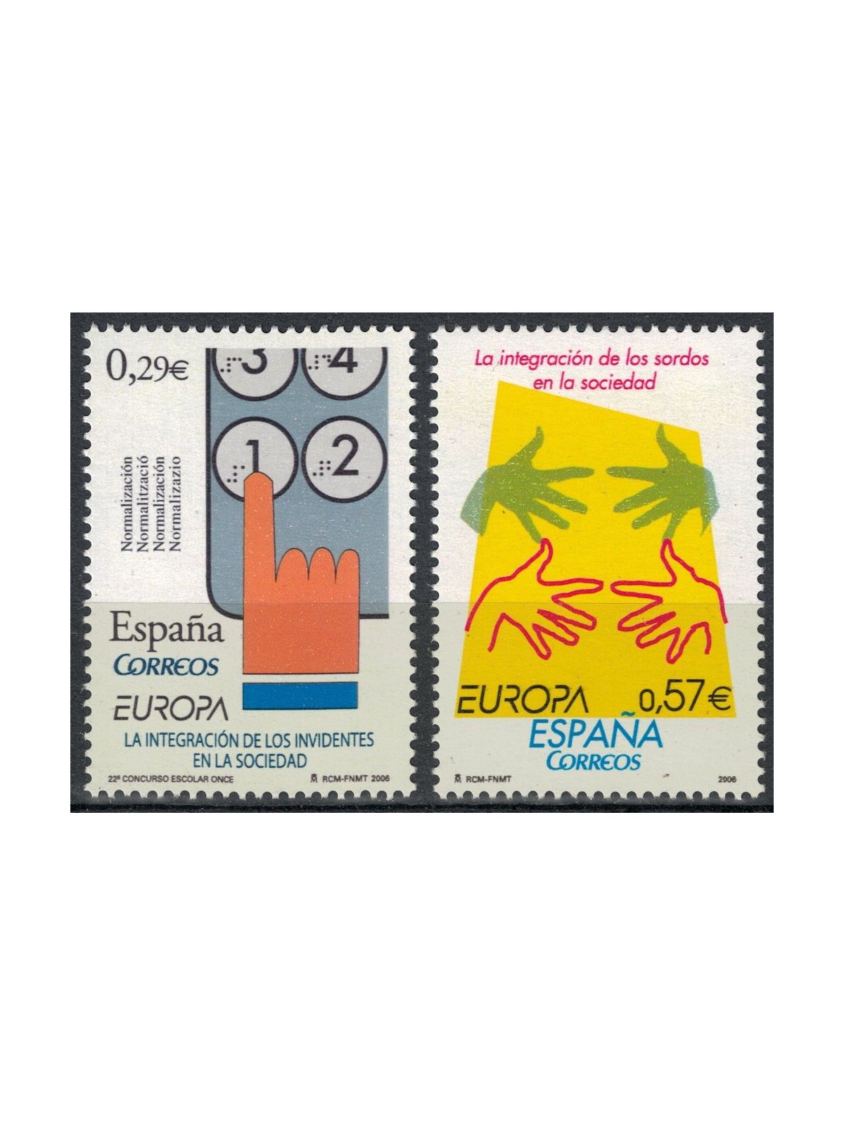 SPAGNA 2006 Europa 2v MNH**