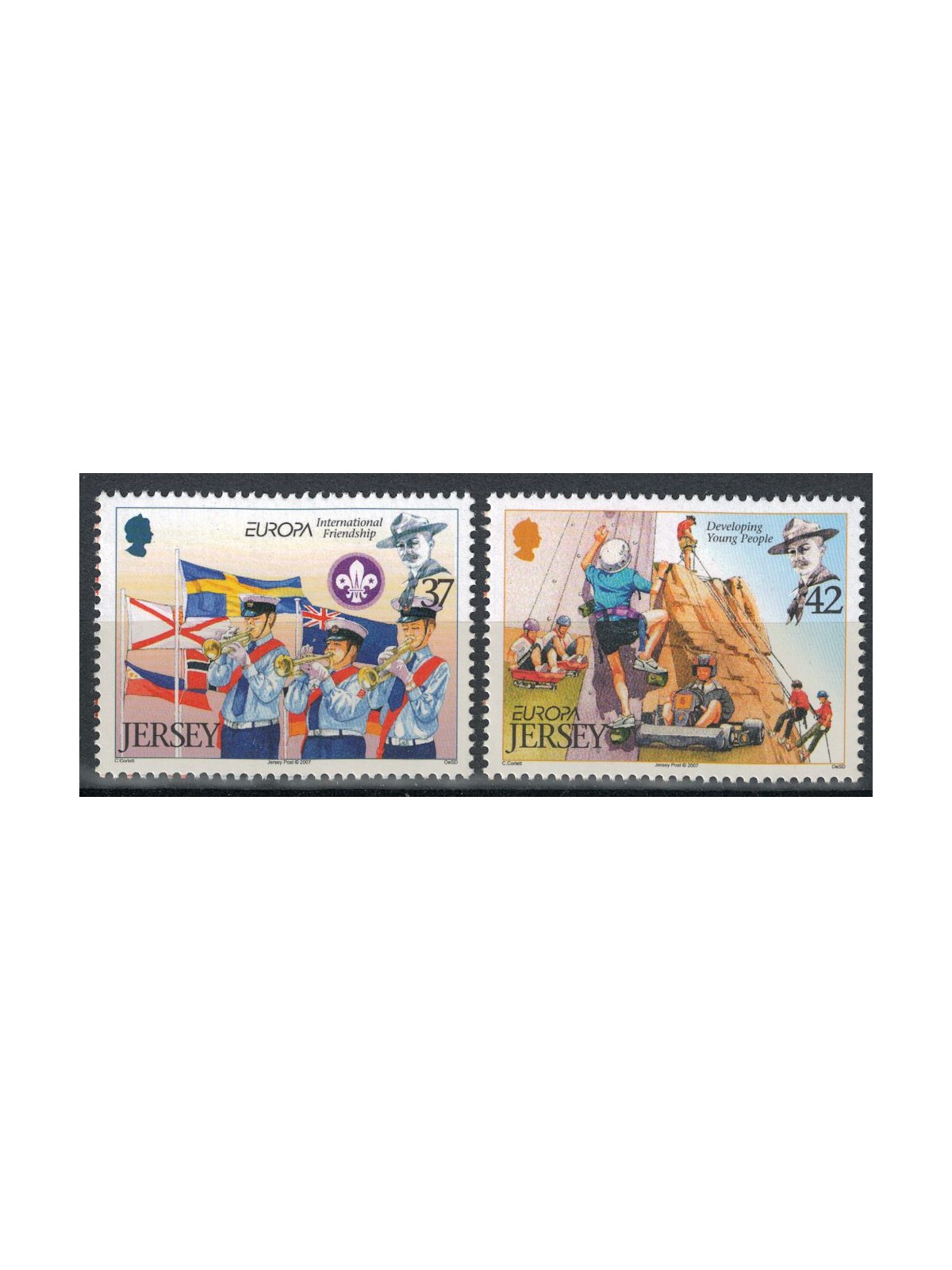 JERSEY 2007 Europe 2v MNH**