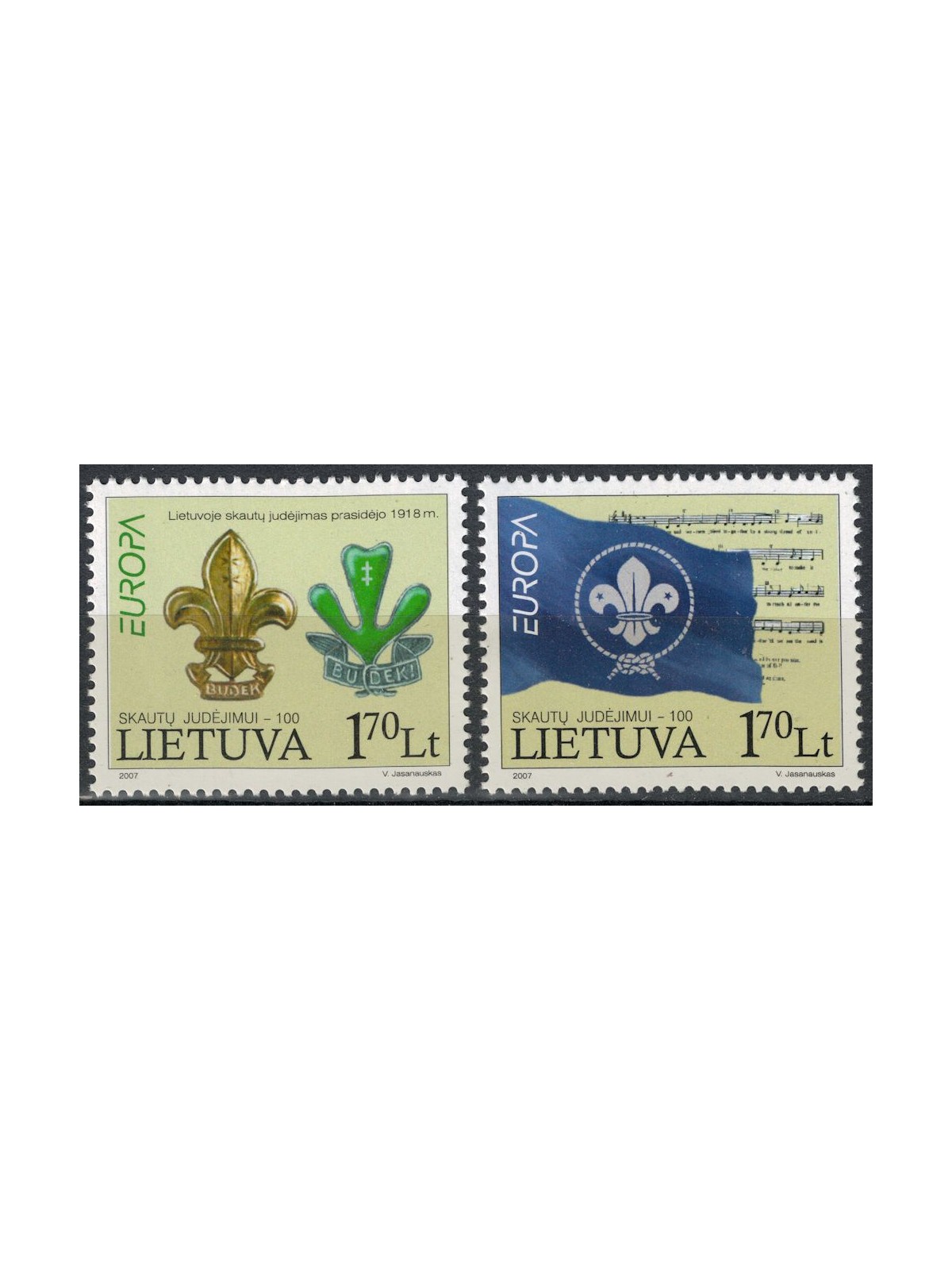 LITUANIA 2007 Europa 2v MNH**