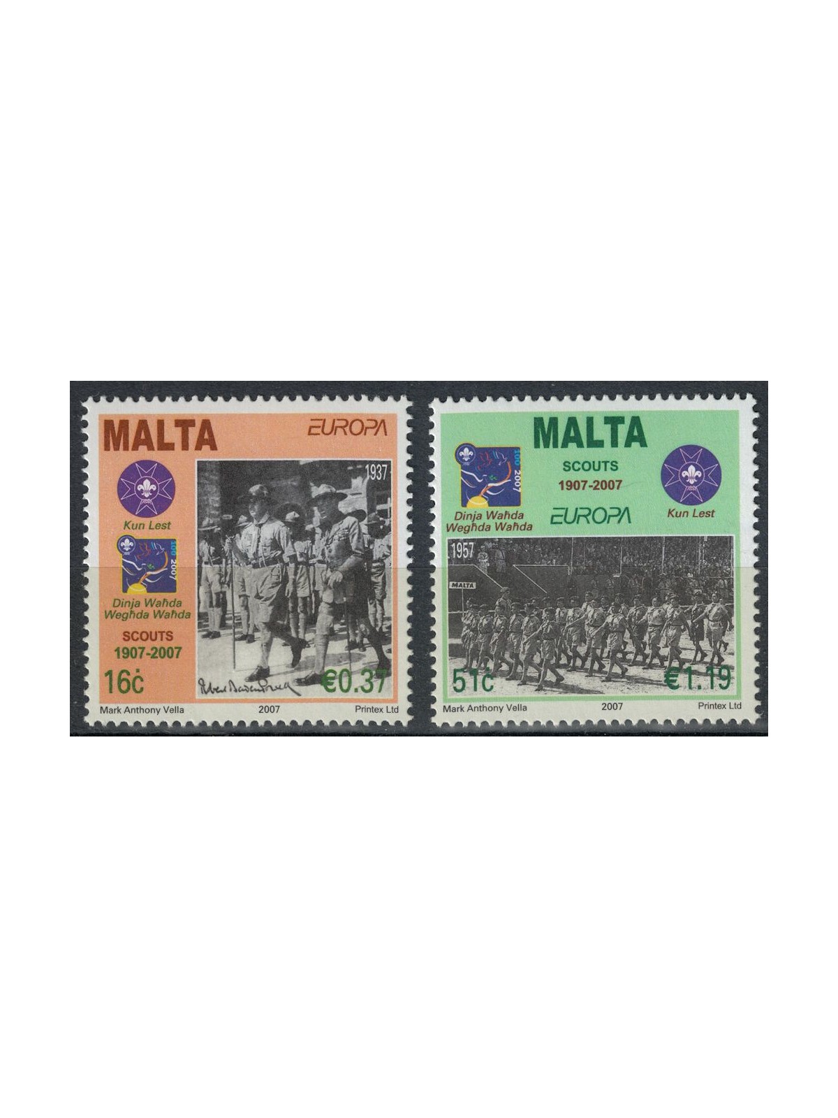 MALTA 2007 Europe 2v MNH**