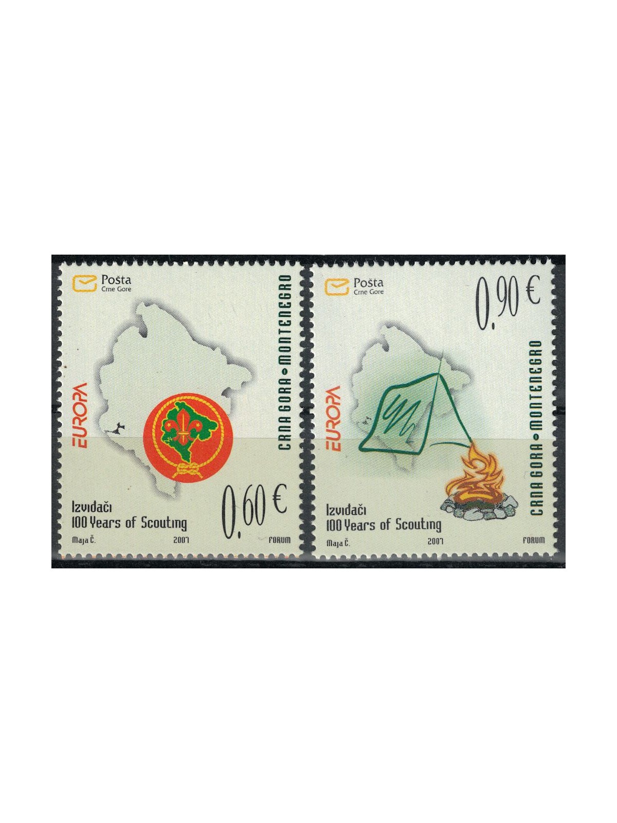 MONTENEGRO 2007 Europe 2v MNH**