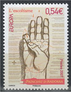 ANDORRA FRANCESE 2007 Europa MNH**