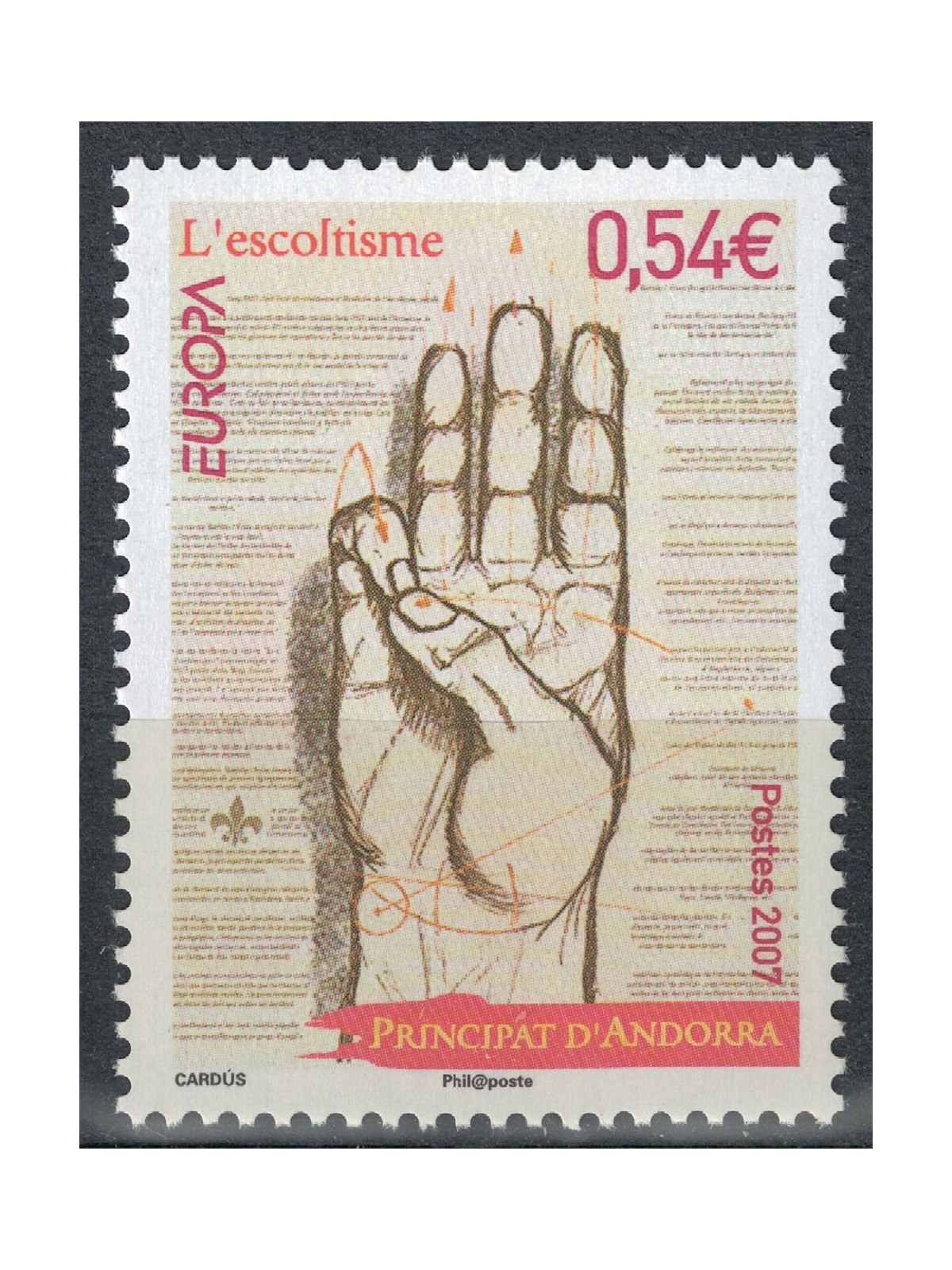 ANDORRA FRANCESE 2007 Europa MNH**