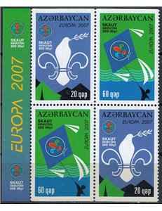 AZERBAIJAN 2007 Europe (from booklet) 4v MNH**