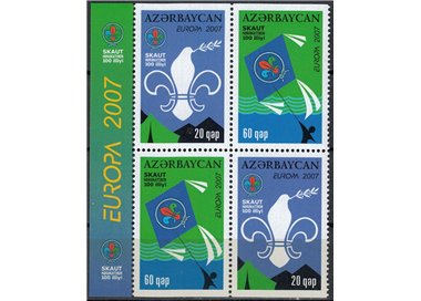 AZERBAIJAN 2007 Europe (from booklet) 4v MNH**