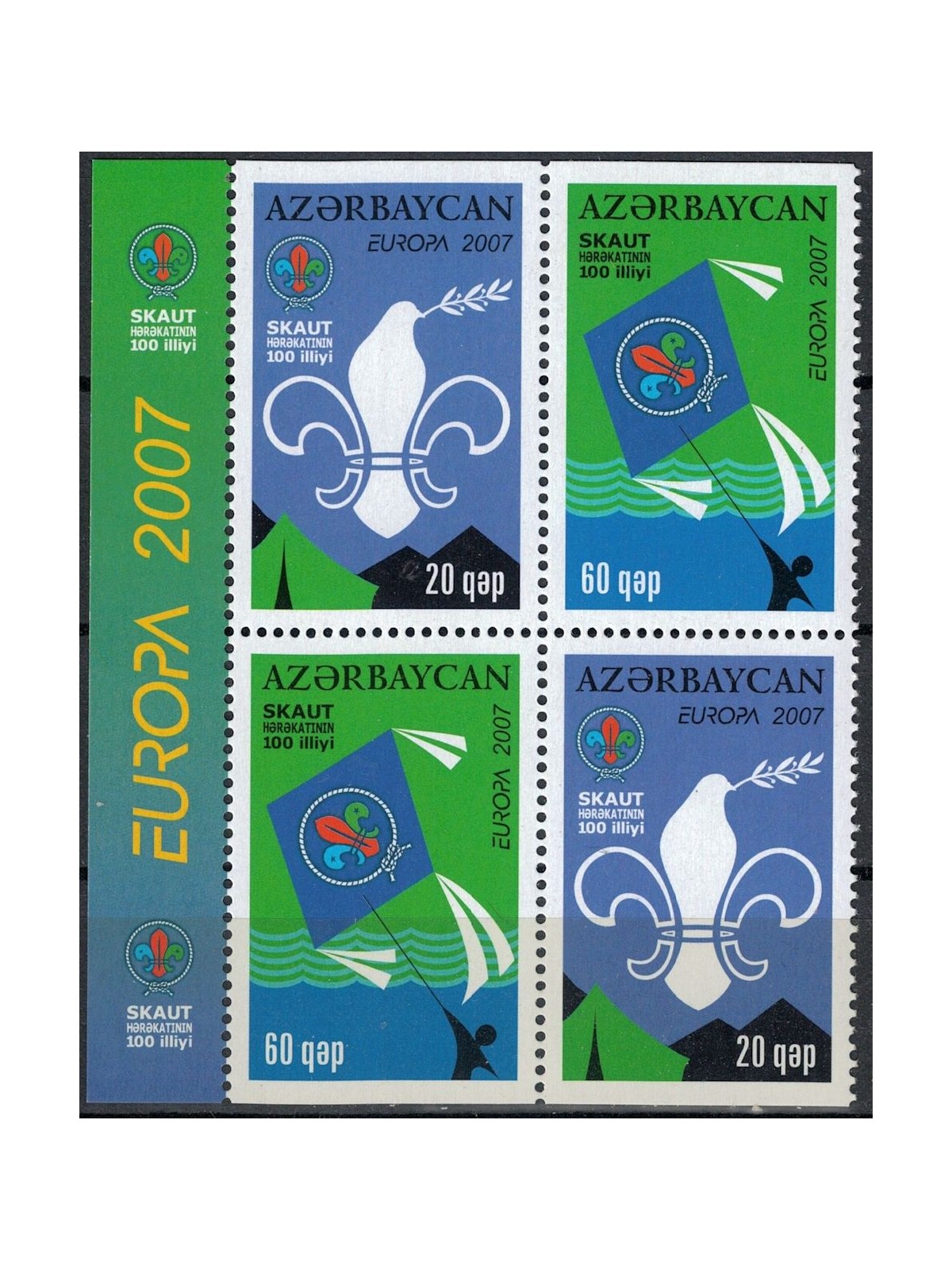 AZERBAIJAN 2007 Europa (da LB) 4v MNH**
