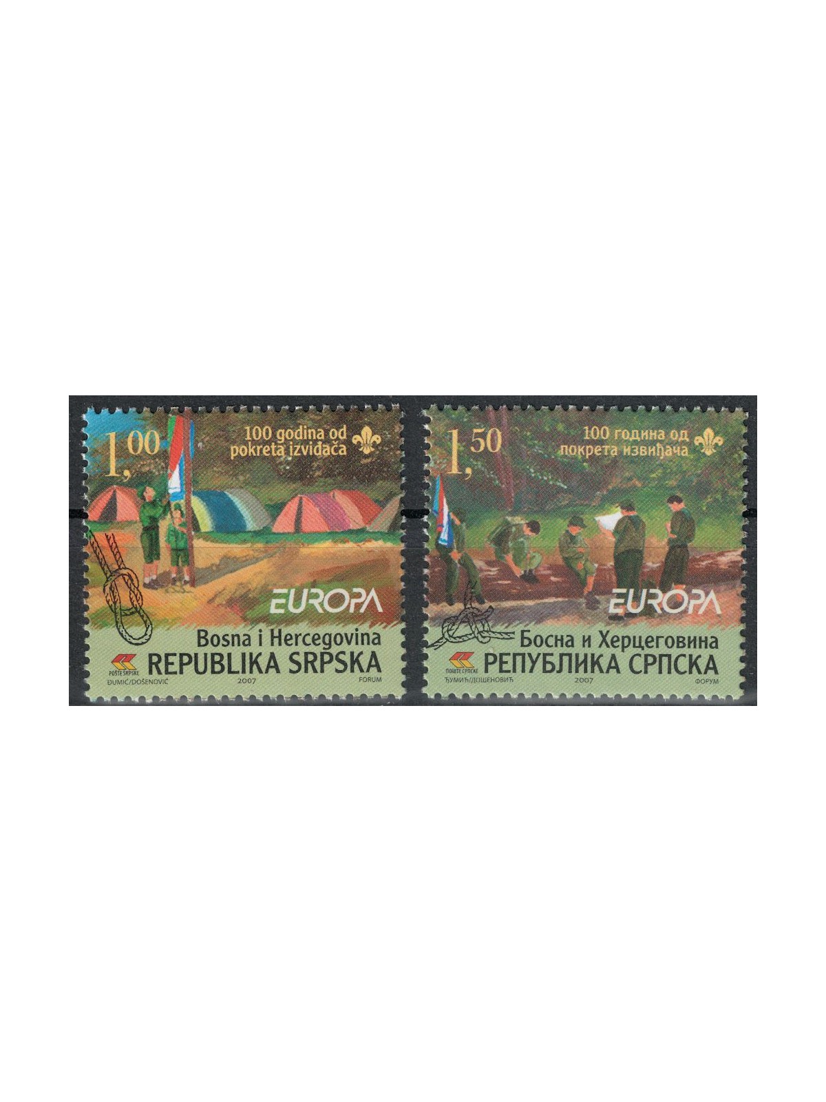 BOSNIA SERBA 2007 Europe 2v MNH**
