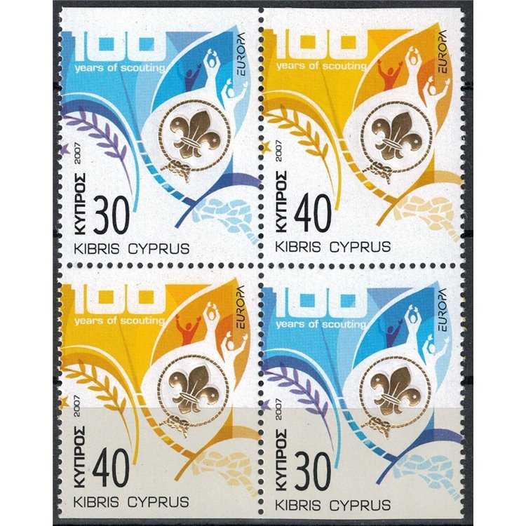 CYPRUS 2007 Europe (from booklet) 4v MNH**