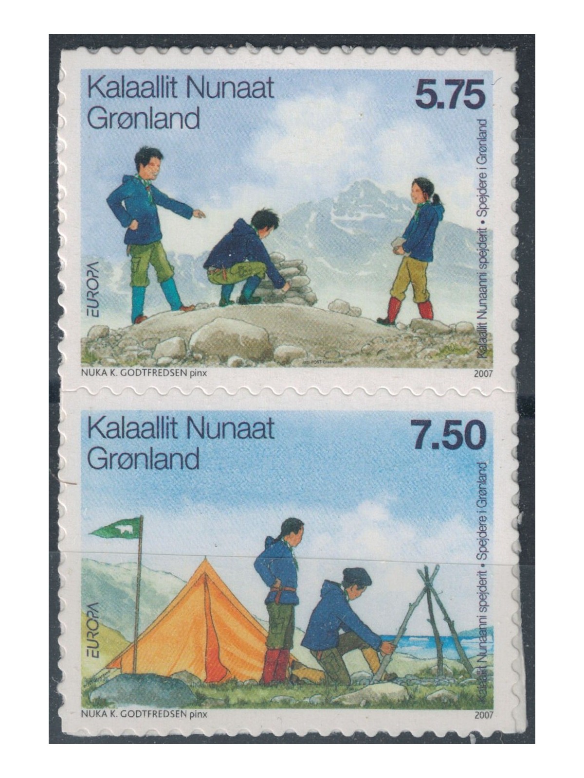 GROENLANDIA 2007 Europa (da libretto) 2v MNH**