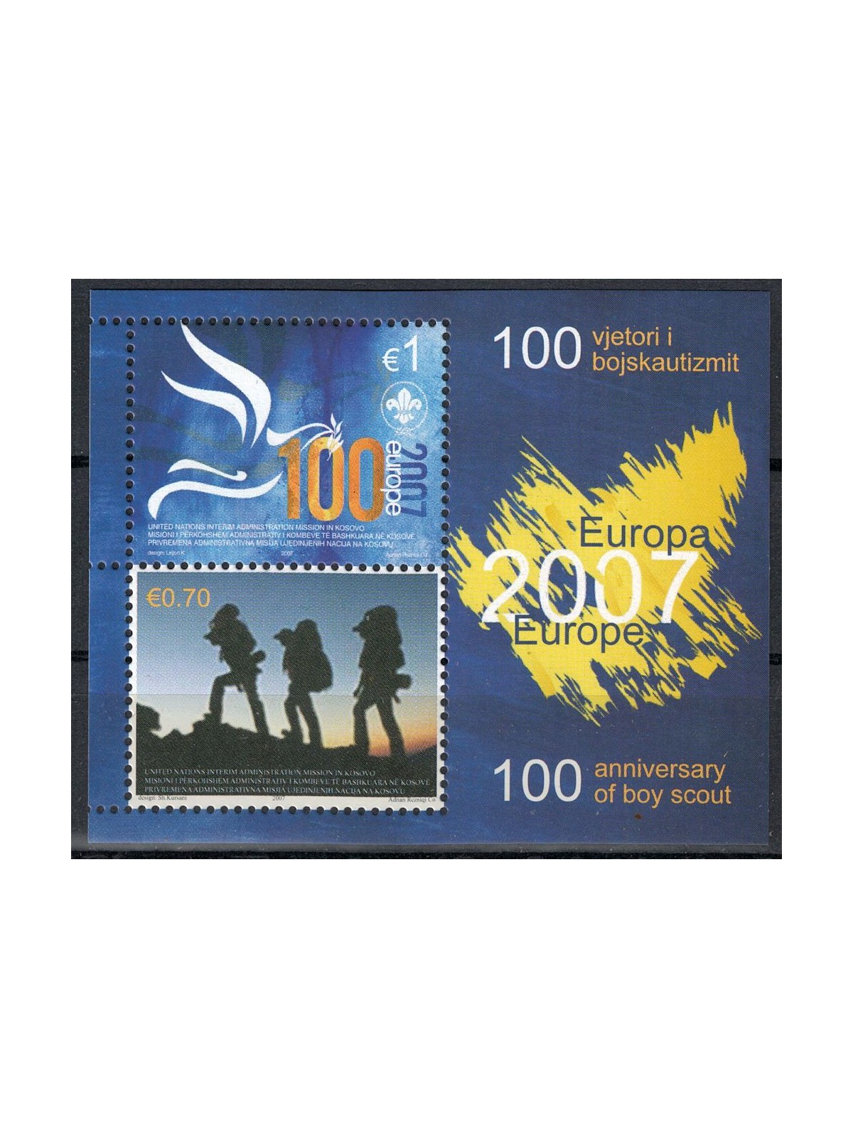 KOSOVO (UNMIK) 2007 Europa BF MNH**