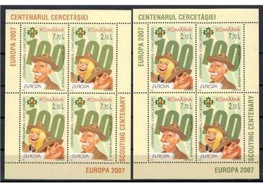 ROMANIA 2007 Europe 2 s/s MNH**