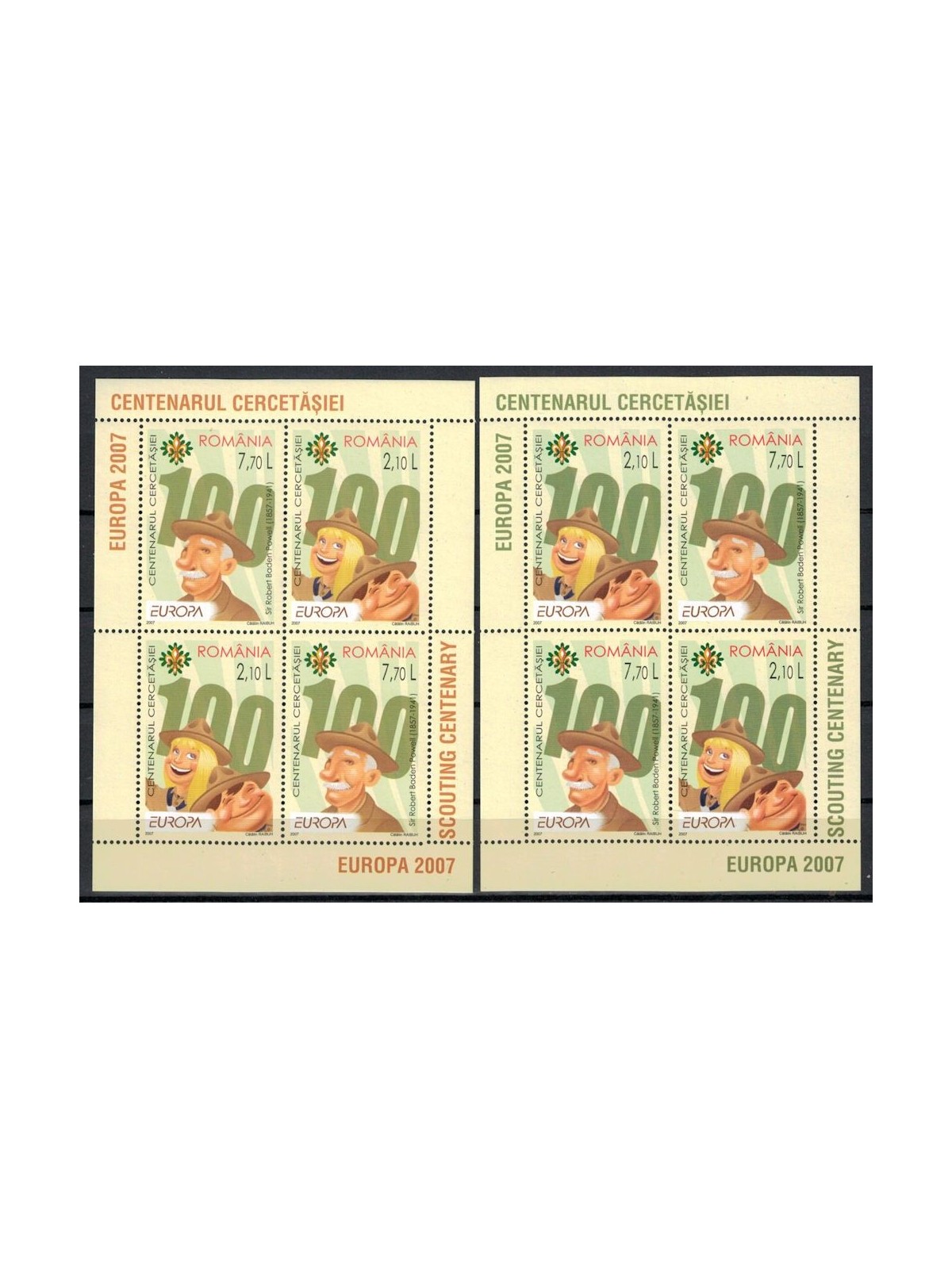 ROMANIA 2007 Europe 2 s/s MNH**