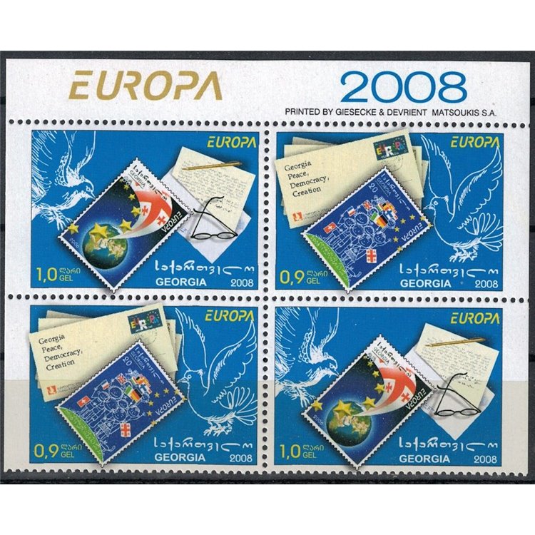 GEORGIA 2008 Europe (from booklet) 4v MNH**