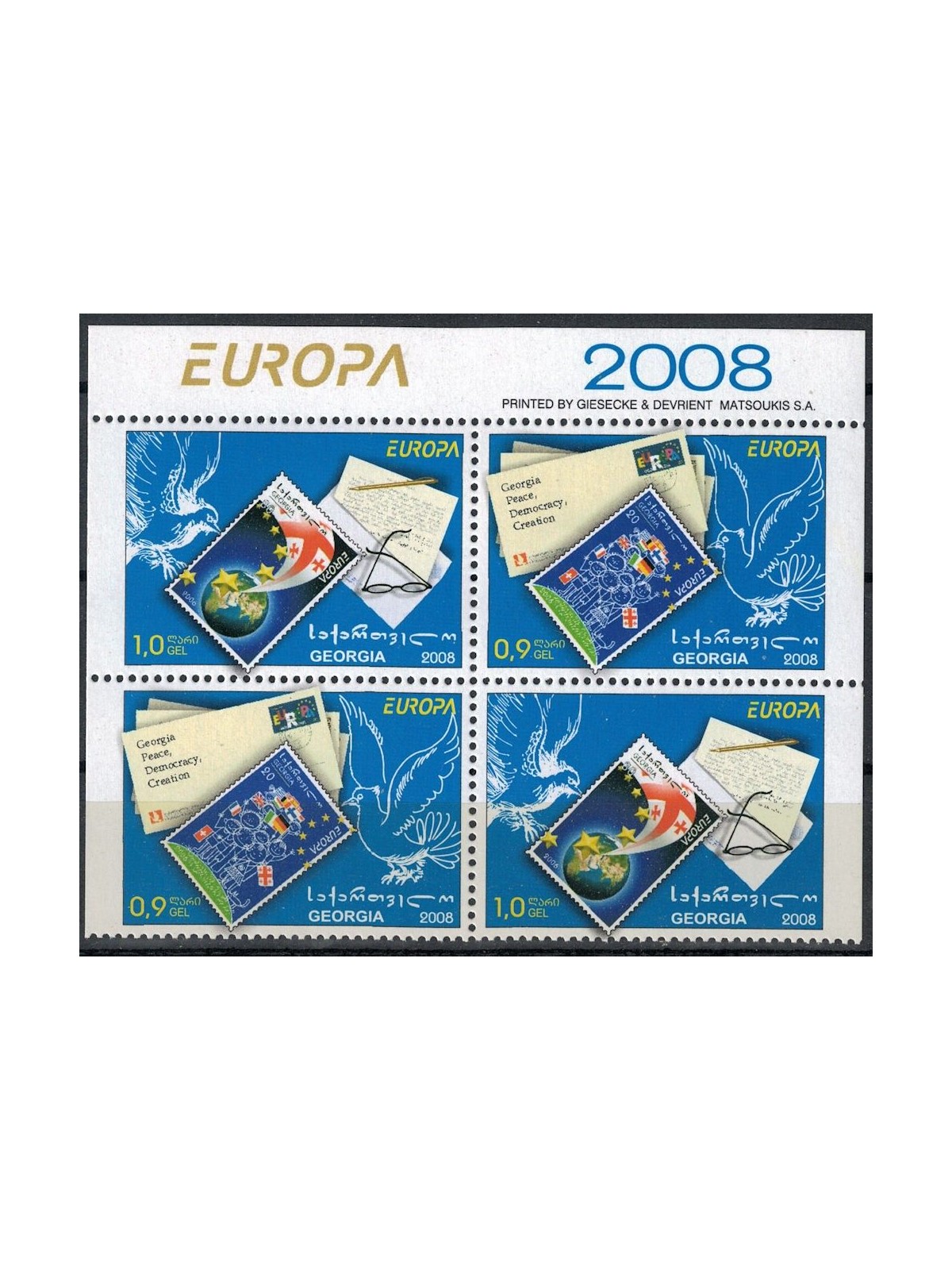 GEORGIA 2008 Europa (da LB) 4v MNH**