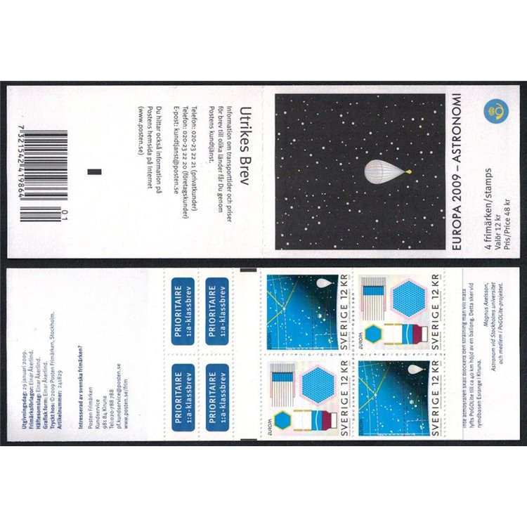 SVEZIA 2009 Europa LB MNH**