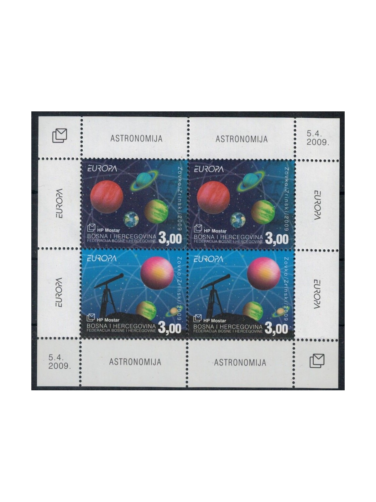 BOSNIA CROATA 2009 Europa BF MNH**