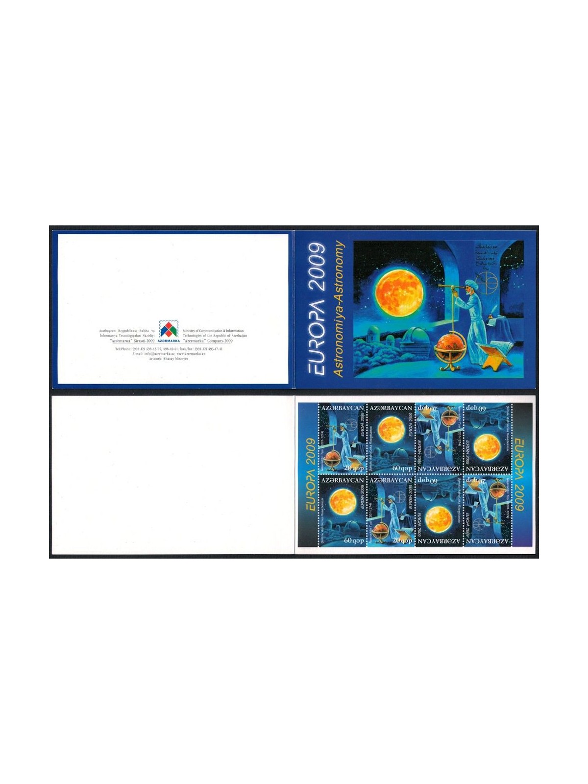 AZERBAIJAN 2009 Europe booklet MNH**