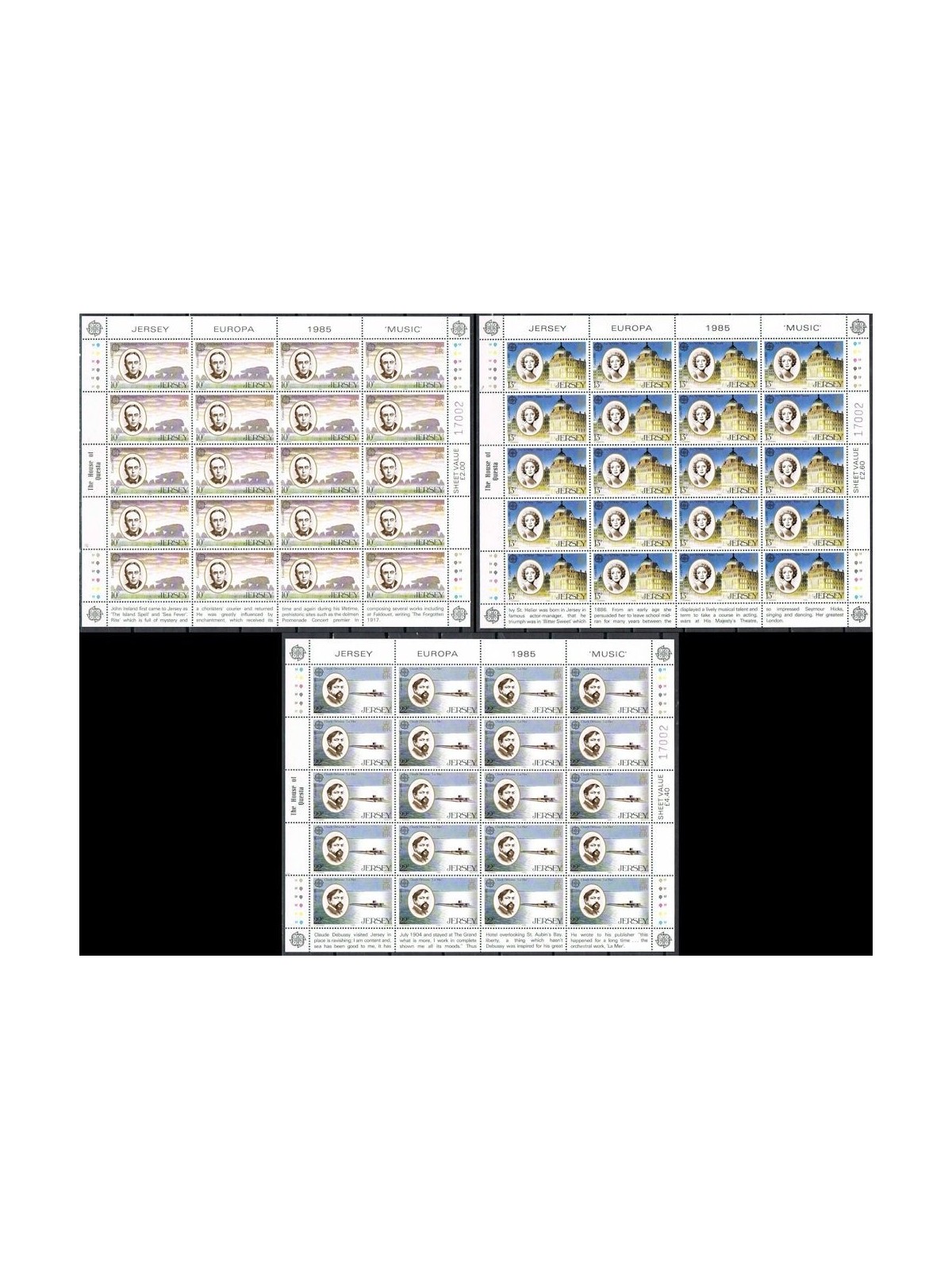 JERSEY 1985 Europe 3 m/s MNH**