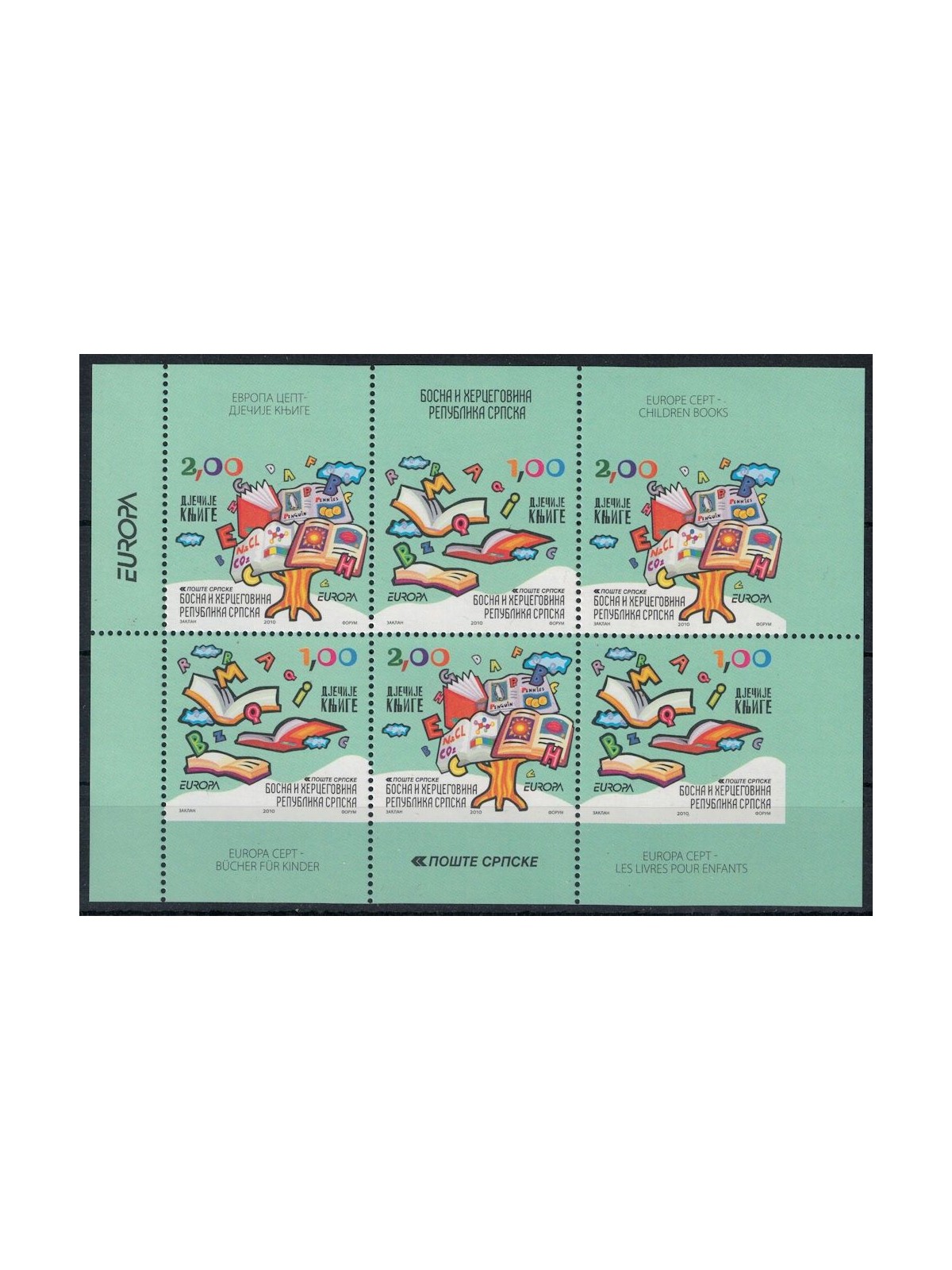 BOSNIA SERBA 2010 Europa (da LB) 6v MNH**