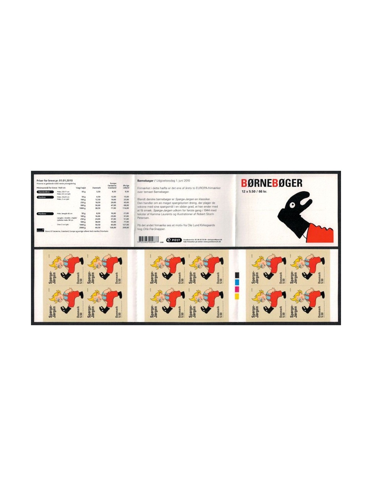DENMARK 2010 Europe (dent. 13½) booklet MNH**
