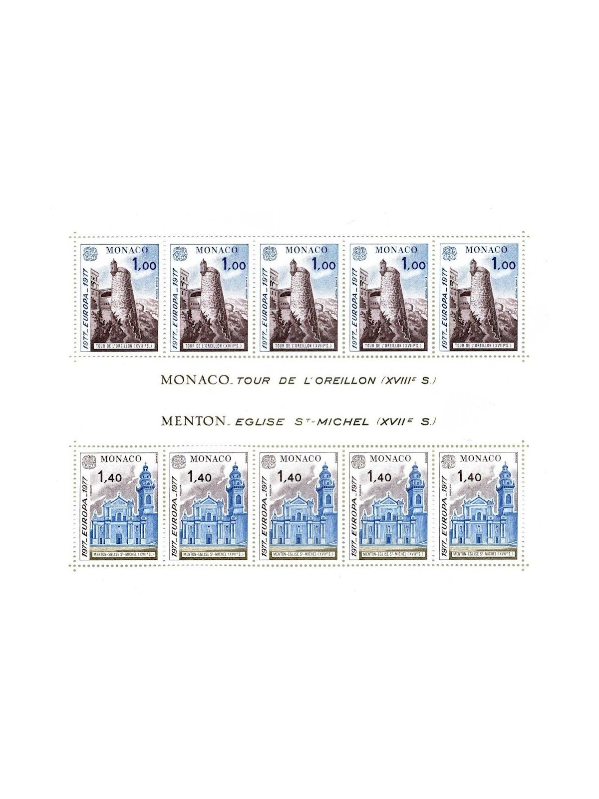 MONACO 1977 Europe s/s MNH**
