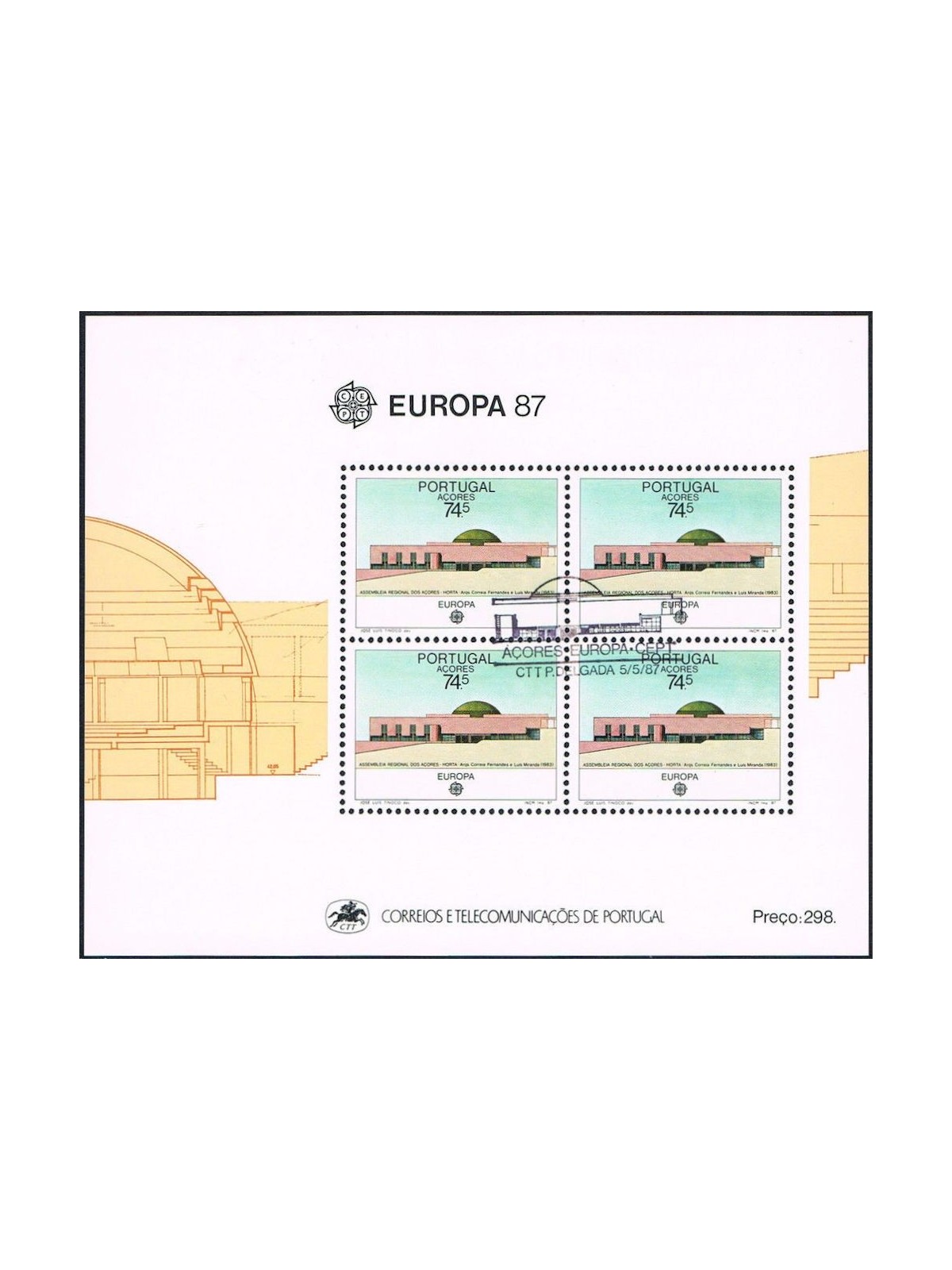 AZORES 1987 Europe s/s MNH**